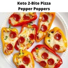 the keto bell pepper pizza boats are ready to be eaten on the grill or in the oven