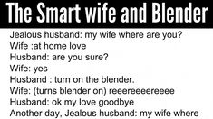 the smart wife and blender poem