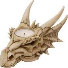 6.25 Polyresin Tealight Holder - Dragon Skull - Magick Magick.com Hollow Eyes, Herbal Candles, Dragon Skull, Space Light, Herbal Magic, Dungeons Dragons, T Lights, Dragon Slayer, Tealight Candle Holders