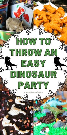 how to throw an easy dinosaur party for kids and adults with free printables