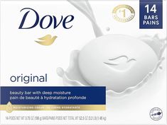 Amazon.com : Dove Beauty Bar Cleanser for Gentle Soft Skin Care Original Made With 1/4 Moisturizing Cream 3.75 oz, 14 Bars : Health & Household Pamper Skin, Best Body Wash, Moisturizing Cream, Skin Cleanser Products