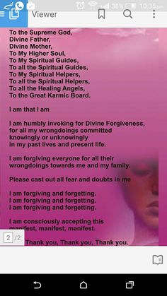 Vibrations Quotes, Pranic Healing, Spirituality Affirmations, Violet Flame, Forgive Yourself, Healing Angels, Healing Spirituality, Angel Prayers