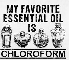 an advertisement for my favorite essential oil is chlorofform