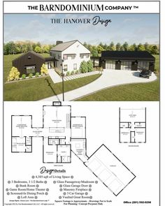 the barndominium company's floor plan is shown