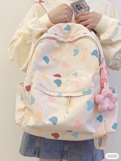 Tas Aesthetic, Channel Aesthetic, Korean Bag, Cute School Bags, Cute Mini Backpacks, Kawaii Bags, Kawaii Backpack