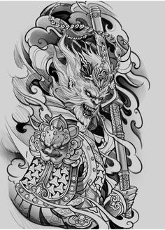 Japanese Sun Tattoo, Butterfly Leg Tattoos, Half Sleeve Tattoos Sketches, Traditional Japanese Tattoo Designs, Peace Tattoos, Chinese Dragon Tattoos, Monkey Tattoos, King Tattoos