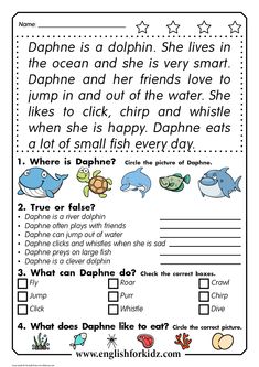 a printable worksheet for children to learn how to read the poem dolphins