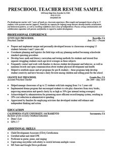 a professional teacher resume is shown in this file, it shows the student's skills and