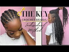 Crochet Natural Hairstyles Black Women, How To Crochet Box Braids, Boho Knotless Braids Crochet, Boho Braids Crochet Styles, Braiding Patterns For Crochet Hair, Crochet Bohemian Box Braids, Braided Boho Hairstyles, Crochet Braid Pattern For Box Braids, Crotchet Braids Pattern Hair