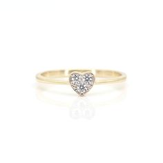 14k Diamond Heart Ring | Real Diamond Ring | Real Gold Heart Shaped Ring | April Birthstone Ring | Tiny Ring | Yellow Gold Ring | Mini Ring P R O D U C T 𝄪 D E T A I L S ✽ Metal: 14k Yellow Gold ✽ Gold Weight: approx. 1.4g ✽ Bottom Band Width: 1.7 MM ✽ Diamond Size: 2.0 mm x 3pc (total 0.10ct) ✽ Diamond Color: G ✽ Diamond Clarity: VS2-SI1 ✽ Made to Order O T H E R 𝄪 I N F O R M A T I O N ▪ All items are custom made to order ▪ Rush order: Please contact us before place your order to ensure that 14k Gold Stackable Heart Cut Heart Ring, Stackable 14k Gold Heart Cut Heart Ring, Stackable 14k Gold Heart Cut Ring, Dainty 14k Gold Diamond Ring With Heart Cut, Dainty 14k Gold Heart Cut Diamond Ring, Dainty Heart Cut Ring With Diamond Accents, Dainty Heart Cut Diamond Heart Ring, Diamond Stackable Heart Ring Perfect As A Gift, Stackable Diamond Heart Ring Perfect For Gift