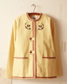 Embroidered Cow Jacket – BODE Cow Jacket, Embroidered Robes, New York Mens, Workwear Jacket, Bed Linens, Nike Fashion, Embroidered Jacket, The 1960s, Mens Outerwear