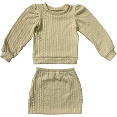 Girls Crochet 2 Piece Set. It can be worn to any occasion! Made with 85% Nylon 15% Lycra You are getting top quality material. It's super soft and stretchy and extremely comfortable. Lightweight to form and fit to any body shape. Made in the USA | Cheryl Creations | Kids Crochet Sweater And Skirt Set (Beige, Size 16)  |  Maisonette collects the best children’s products from around the world (unlike Zulily, Etsy, The Tot, Farfetch Kids, Childrensalon, Crate and Kids, Kohls, Wayfair, Buy Buy Baby, Crochet Sweater And Skirt, Kids Crochet Sweater, Sweater And Skirt Set, Sweater And Skirt, Suede Outfit, Sweater Skirt Set, Leopard Outfits, Burgundy Outfit, Kids Crochet