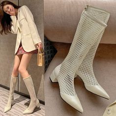 Summer Boot, Mesh Boots, Sand Boots, All Black Shoes, Designer Shoe, Summer Boots, Shoe Women, Heels Fashion, Black Boots Women