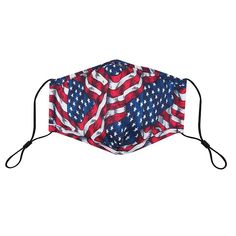 "These patriotic face masks are perfect for your summer cookouts. These patriotic face masks are perfect for your summer cookouts. 6.7"" x 5.9"" x 0.2"" Built-in filter lining Bendable nose bar for adjustable fit Adjustable elastic ear bandsFABRIC & CARE Polyester Cotton interior Machine wash Imported This is a non-medical face mask and not designed to prevent the spread of any virus, disease or infection. Size: L/XL. Color: Navy. Gender: male. Age Group: adult. Pattern: solid." Waving Flag, Summer Cookouts, Diy Mask, Men's Beauty, Top Trends, Face Masks, Fabric Care, Bespoke, Face Mask