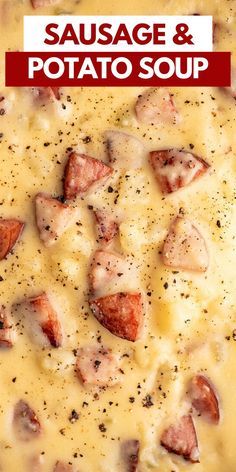 this cheesy sausage potato soup is an easy and delicious side dish for any meal