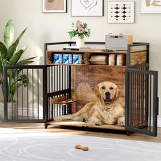 Description: ﻿ Name: Dog Crate ﻿ Main Material: Metal ﻿ Packing list: ﻿ 1x Dog Crate Large Dog Crate Furniture, Furniture Dog Crate, Heavy Duty Dog Kennel, Furniture Style Dog Crate, Heavy Duty Dog Crate, Indoor Dog House, Cat Crate, Wooden Dog Kennels, Wooden Dog Crate