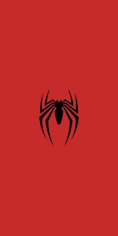 a red background with black spider logo on the bottom right corner and an orange back ground