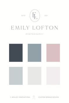 the logo and color scheme for family lofton photography, which is designed by person