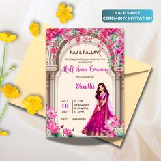 "Digital Download- No Physical Product will be Shipped" Ready to add a sprinkle of tradition with a modern twist to your little one's journey? Celebrate the beauty and tradition of the half saree ceremony or puberty ceremony with our stunning Half Saree Invitation. Whether you're planning a traditional half saree ceremony or a modern puberty ceremony, our templates are versatile enough to suit any style or theme. HERE ARE THE SIMPLE STEPS: Add this card to your cart and checkout. Etsy will email you a link to download a PDF file. Open that file to get the link to the Canva templates. If you don't have an account, sign up - it's fast and free! Edit it, save it, and download it whenever you want! **WHAT YOU WILL RECEIVE** 1 Digital Canva Template in size 5x7" 🎨 EASY CUSTOMIZATION: No design Puberty Function Invitation Card, Ceremony Invitation