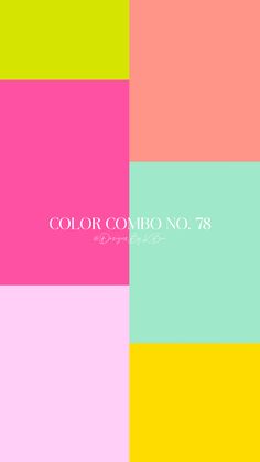 the color combo is multicolored with different colors and font that says,'color combo