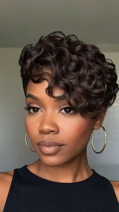 short haircuts for black women Black Women Bob Hairstyles Short, Short Hair Bobs For Women, Black Girls Hairstyles Short Hair, Small Short Braids, Short Roller Set Black Hair, Bridesmaid Hair Black Women, Colored Pixie Hair Black Women, Pixie Quick Weave Black Women, Soft Fingerwaves Short Hair