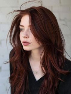 Dark Brunette Hair Pale Skin, Dark Red Hair Color Pale Skin, Green To Red Hair, Red Hair For Yellow Undertones, Hazel Eyes Best Hair Color, Brown Hair For Hazel Eyes Fair Skin, Dark Hair For Pale Skin And Green Eyes, Natural Dark Redhead, Red Hair Color For Pale Skin