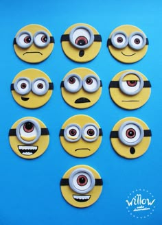 the minion faces are made out of paper