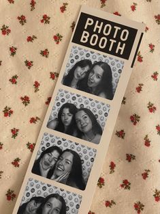 an old photo book with three pictures of women on it