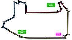 a diagram showing the track and its connections to different locations in the race course, including the starting line