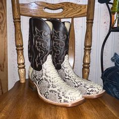 Size 11d Exotic Genuine Python Snake Skin Boots/ Used Like New. Snake Skin Boots, Snake Boots, Python Snake, Python, Snake Skin, New Color, Men's Shoes, Like New, Man Shop