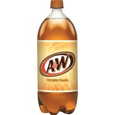 a bottle of aw cream soda on a white background