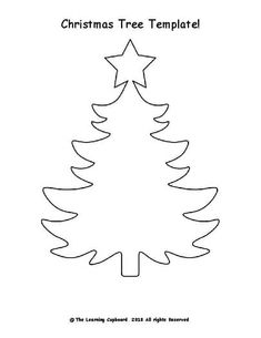 a christmas tree with stars on it and the words,'christmas tree template '