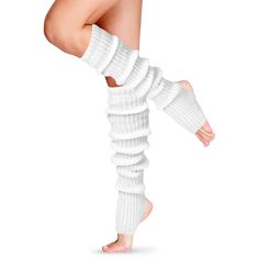 PRICES MAY VARY. What you get: you will receive a pair of knitted leg warmer in white, which are adorable for you, you can match them with shorty boots or your taller boots, skinny jeans and shorter skirt, easy to attract people's attention Soft and warm material: these over the knee leg warmers are mainly made of acrylic fiber with knit crocheted, which are soft and quality, reliable material can serve you for a long time, warm and stretchy, keeping the socks stay in place on your legs Suitable Fitted White Knee-high Socks For Winter, Stretch White Knee-high Socks For Fall, White Stretch Knee-high Socks For Fall, Trendy Stretch White Knee-high Socks, Trendy White Stretch Knee-high Socks, Footless Fitted White Leg Warmers, White Ribbed Fitted Leg Warmers, Fitted White Ribbed Leg Warmers, Fitted White Footless Leg Warmers