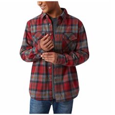 Lee Men Flannel Shirt Jacket Color : Red Size : S, M, L, Xl, Xxl Nwt ( New With Tags ) Features: Lee 2 Side Seam Pockets 2 Chest Pockets With Button Closure Made In China Content: Red Plaid: 60% Cotton | 40% Polyester Thermal Lining: 65% Polyester | 35% Rayon Approximate 410 Gsm (12.1oz) Fabric Weight Heavyweight Sizing: Sizes: S - Xxl Back Body Length (In): S = 30 | M = 31|L = 32 | Xl = 33 | Xxl = 34 Model Is 6'2" Wearing Size Medium Color & Size Subject To Availability Care Instructions: Machi Classic Winter Flannel Outerwear, Classic Red Flannel Shirt With Pockets, Red Winter Flannel Shirt With Pockets, Lee Denim Jacket, Lee Jacket, Lined Flannel Shirt, Lined Denim Jacket, Lee Denim, Mens Flannel Shirt