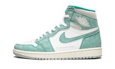 Jordan 1 Retro High Turbo Green, Jordan 1 Turbo Green, Turbo Green, White Basketball Shoes, Vert Turquoise, Purple Nikes, Exclusive Sneakers, Jordan Sneakers, Air Jordan 1 Retro High Og