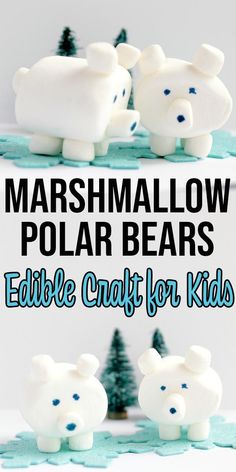 marshmallow polar bears for kids to make