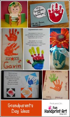 handprints and crafts for grandparents day