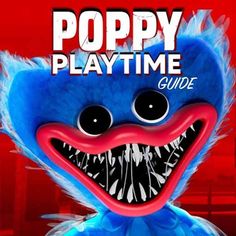 the cover of poppy playtime guide with an image of a blue monster's face