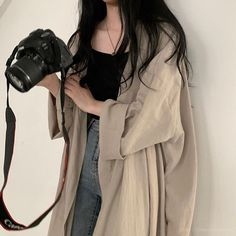 Trendy Girls Outfits, Casual Kimono, Kpop Fashion, Looks Style