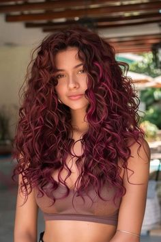 hair hairstyles,hair styles for long hair,hair cut,hair beauty,hair styles for medium hair,hair and skin and nails,hair hairstyling,hair length,hair straightener,hair drawing,hair cuts,hair colors #HairstyleTrends #HairTransformation #CurlyHairRoutine #BraidedHairstyles #HairColorInspiration #HairCareTips #ShortHairStyles #BalayageHair #WeddingHairstyles #HairAccessories #NaturalHair #HealthyHair #LongHairDontCare #MensHair #HairGoals #EasyHairstyles #HairGrowth #UpdoHairstyles #BlondeHair #HairProducts Dyed Hair For Brunettes Red, Long Red Balayage Hair, Red Curly Hair Highlights, Burgundy Blonde Balayage, Curly Red Highlights, Hot Pink Highlights In Brown Hair, Long Dark Hair Styles, Hoco Hairstyles Updo, Curly Colored Hair