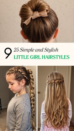 Looking for 17 simple and stylish hair ideas for your little girl? Check out these easy and cute hairstyles that are perfect for any occasion. From braids to buns, these looks are sure to make your little one feel special. Quick to do and adorable, these hairstyles will become your new favorites! Dance Comp Hairstyles, Hair Inspiration Medium, Easy And Cute Hairstyles, Formal Hairdos, Shortish Hair, Quick And Easy Hairstyles, Easy Little Girl Hairstyles, Easy Hairstyles For Kids, Girls Hairstyles Easy