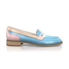 Women`s shoes Maria 9379 | Girotti Blue Leather Closed Toe Loafers, Blue Leather Flats For Formal Occasions, Blue Leather Closed Toe Flats, Blue Leather Flats With Leather Sole, Women's Shoes, Salvatore Ferragamo Flats, New Shoes, Patent Leather, Loafers