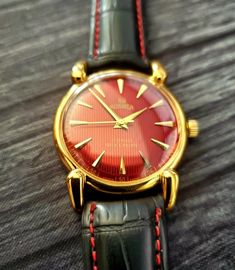 RARE Roamer Brevete Dauphine Swiss Mens Mechanical Watch RED Teaked Dial Serviced Runs Perfect FREE 30 DAY RETURNS FREE SHIPPING, BUY WITH CONFIDENCE! 30 Day Free Returns: All Returned new and used Items Need to be cleaned, Inspected and Re-stocked And Are Subject To A 10%-50% Fee at our discretion. Red Analog Watch For Formal Occasions, Formal Red Analog Watch, Timeless Red Watch Accessories, Classic Red Chronograph Watch Accessories, Classic Red Watch For Formal Occasions, Classic Red Watches For Formal Occasions, Classic Red Formal Watch, Red Analog Watch For Business, Timeless Red Watch Accessories For Formal Occasions