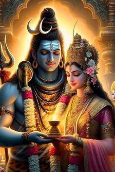 the hindu god and his wife