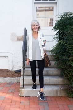 Classy Athleisure Outfits Summer, Athletic Wear For Women Over 50, Athleisure Over 50, Athleisure Outfits Over 40, Teacher Athleisure, Office Athleisure, Loverly Grey, What To Wear To Work, College Outfits Winter