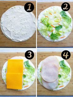 steps to make a sandwich with cheese, lettuce and meat on it for lunch