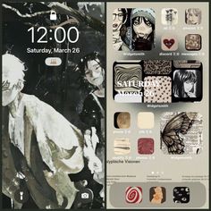 the back side of a cell phone with an image of a man and woman on it