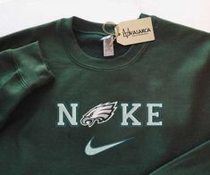 Philadelphia Eagles Pe Football Embroidered Sweatshirt Hg Football Brand Team Embroidered Sweatshirt  Brand Gift  Embroidered Gift Easy 30 day return policy Philly Eagles, Embroidered Gifts, Branded Gifts, Branded Sweatshirts, Philadelphia Eagles, Embroidered Sweatshirts