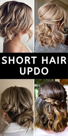 Formal Styles Short Hair, Short Hairstyle Formal Event, Guest Hair Short, Formal Up Dos For Short Hair, Christmas Updo Party Hair, Short Hair Style For Wedding Guest Women, Short Hair Styles For Party, Short Hair For Wedding Guest, Updo Shoulder Length Hair