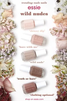 Neutral Nail Color, Nagellack Trends, Nude Nail Polish, Nude Nail, Spring Nail Colors, Nails Spring, Essie Nail Polish, روتين العناية بالبشرة, Essie Nail